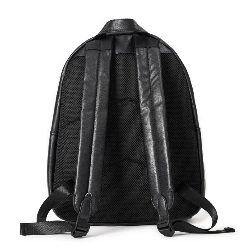 Fashion Design Men's Backpack Casual Striped Backpack Travel Laptop Bag Luxury PU Leather Back Pack High Capacity School Bags