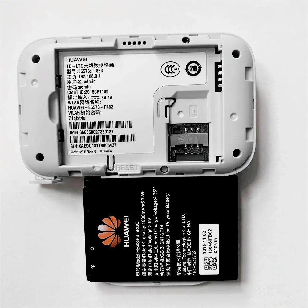 Unlocked Huawei E5573s-853 E5573s-856 Ts9 Antenna Battery CAT4 Dongle Wifi Mobile Hotspot Wireless LTE Fdd TDD Portable Router