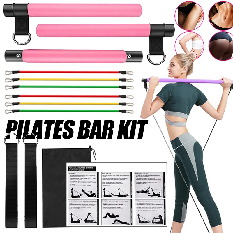 Kit De Bar Pilates Con Bandas De Resistencia, Barra Chile