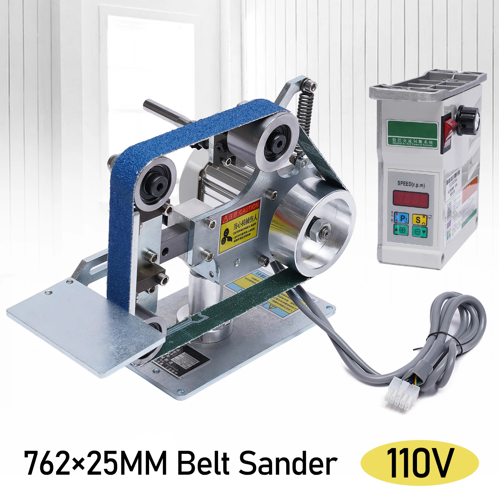 

Abrasive Belt Machine 762x25MM Belt Sander Polisher Sharpener Grinder w/ Brushless Motor Small Household Brushless Belt Machine