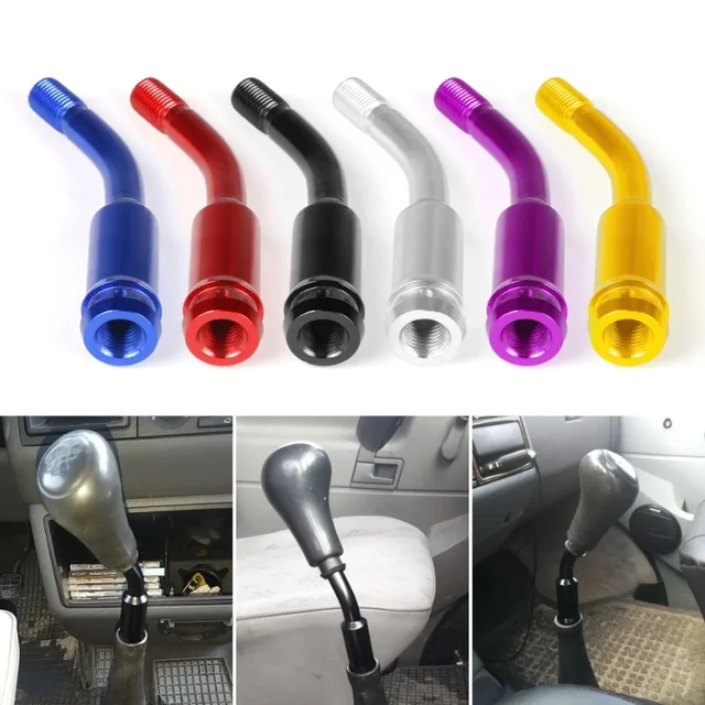 Car Modified Gear Lever Extension Rod Curved Extension Rod Racing Quick Shift Rod Suitable Fit for VW T4 1990-2003 1SET