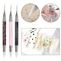 Nail Art Dotting Pen Double End Painting DIY Brush Rhinestone Handle Diamond Picker Manicure Dotting Tool Nail Accessories 1