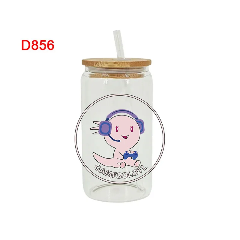 3D UV DTF Transfers Stickers, 16oz Cup Wrap, Gaming Leisure Sports Printed for DIY Glass Ceramic Metal Leather Etc. D848