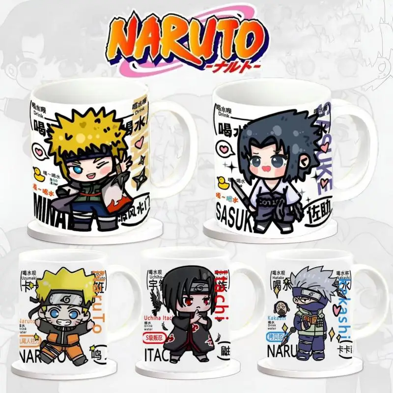 

Аниме Наруто периферическая кофейная чашка Kawaii Q Version Kakashi and Minato чашка для напитков Студенческая чашка для воды украшение для офиса