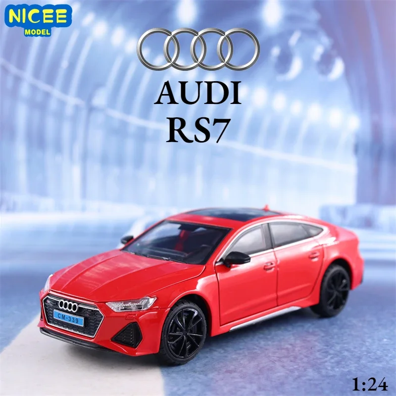 

1:24 AUDI RS7 Coupe Alloy Car Model Diecast & Metal Toy Car Model High Simulation Sound Light Collection Kids Gifts H11