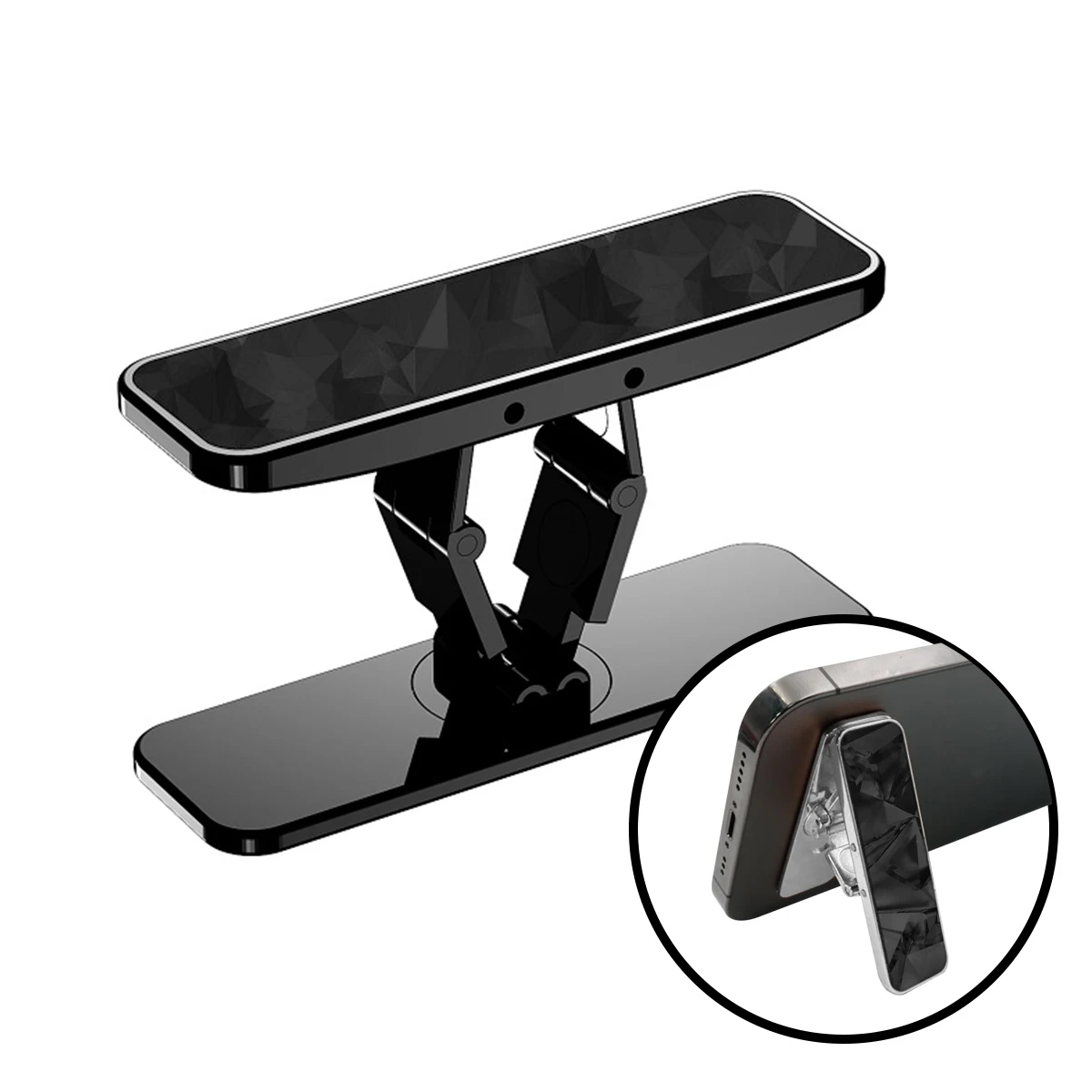 Ankndo Universal Metal Phone Stand 360 Rotation Kickstand Adjustable Mini Folding Desk Mount Holder For Iphone Samsung Xiaomi