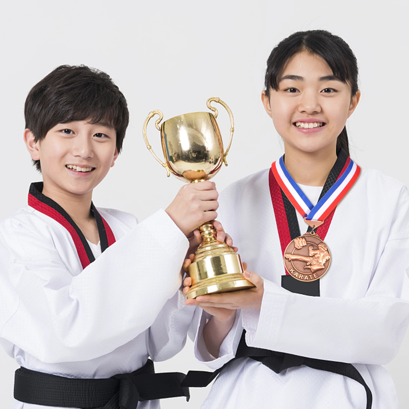 Race Medal Taekwondo Martial Sports Competition Award Karate Medal Karate Event Decor Ancient Bronze award medals