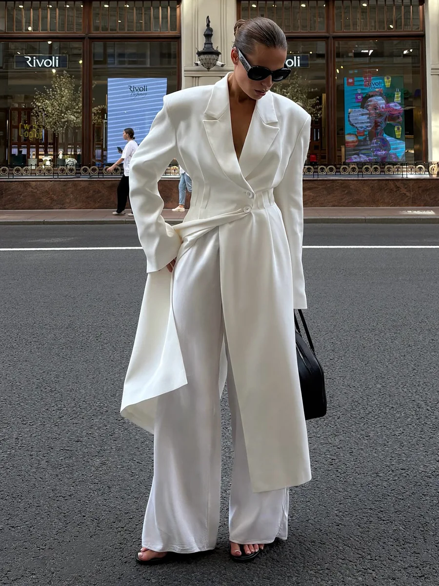 Bornladies Women's Extended Suit Jacket Women's Autumn Winter Waist Slimming Suit Female Fashionable Commuter Suit