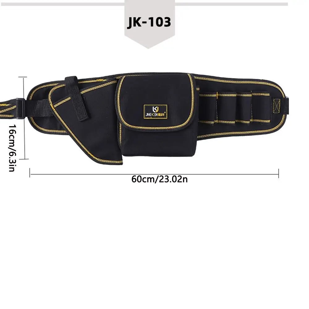 Oxford Cloth Waist Tool Pack Multifunctional with Adjustable Belt Waterproof Tool Bag Pouch Wear Resistant Tool Pocket Hardware
