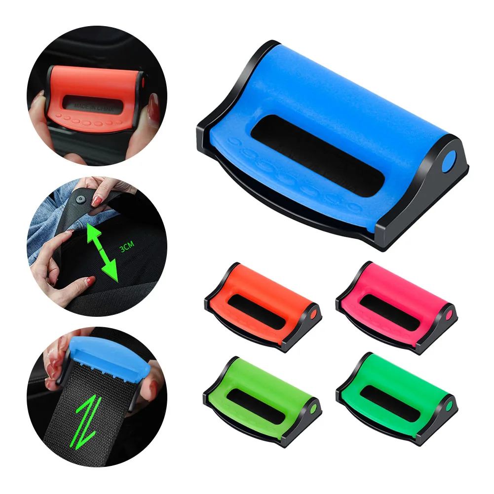 

2Pcs Car Seat Belts Anchor Safety Protection 4 Colors Universal Safety Adjustable Auto Stopper Buckle Plastic Clip Car Accessory