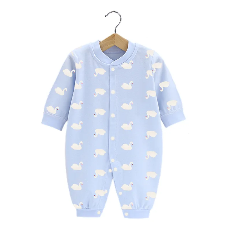 Newborn Cotton Cartoon Print Romper Baby Boy Girl Long Sleeve Clothes 0-12M baby clothes cheap Baby Rompers