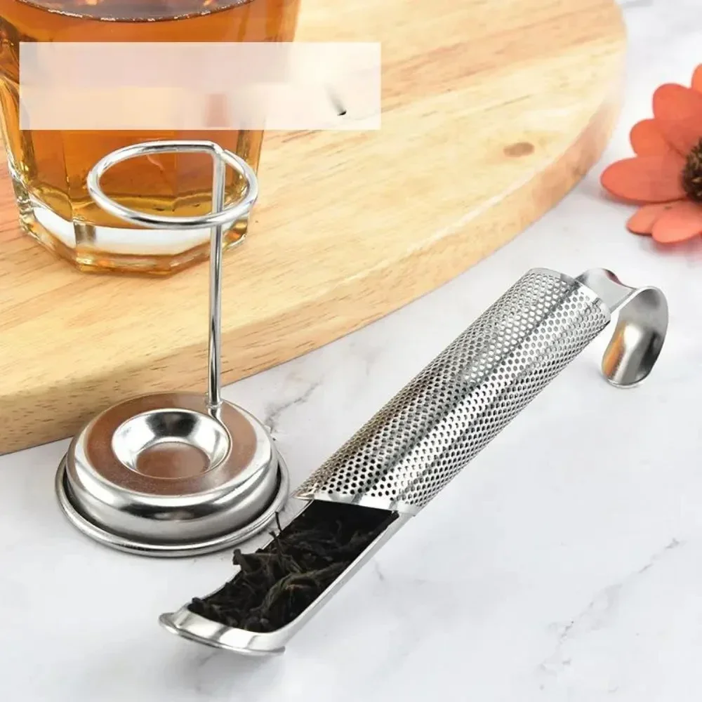 304 Stainless Steel Tea Strainer tea Water Separator tea Filter pipe Type Hanging Handle Kitchen Accessories