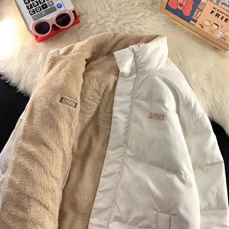 

2022 Winter New Simple Fashion Double-sided Cotton-padded Women Lamb Velvet Jacket Winter Clothes Women Ropa De Invierno Mujer