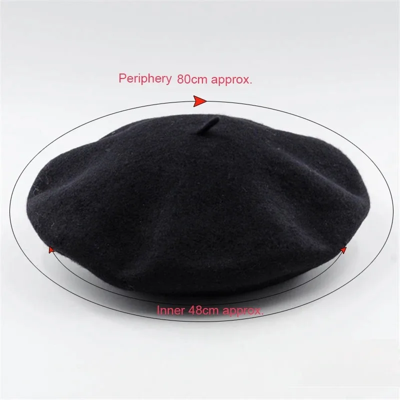 Women Girl Beret beret hat woolen beret French Artist Warm Wool Winter Beanie Hat Cap Vintage Plain Beret Hats Solid Color Elegant Lady Winter Caps