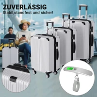 Rosahqnda Ensemble de valises 3 pièces, bagage avec 4 roues universelles et serrure, coque rigide ABS, voyage, rangement 4