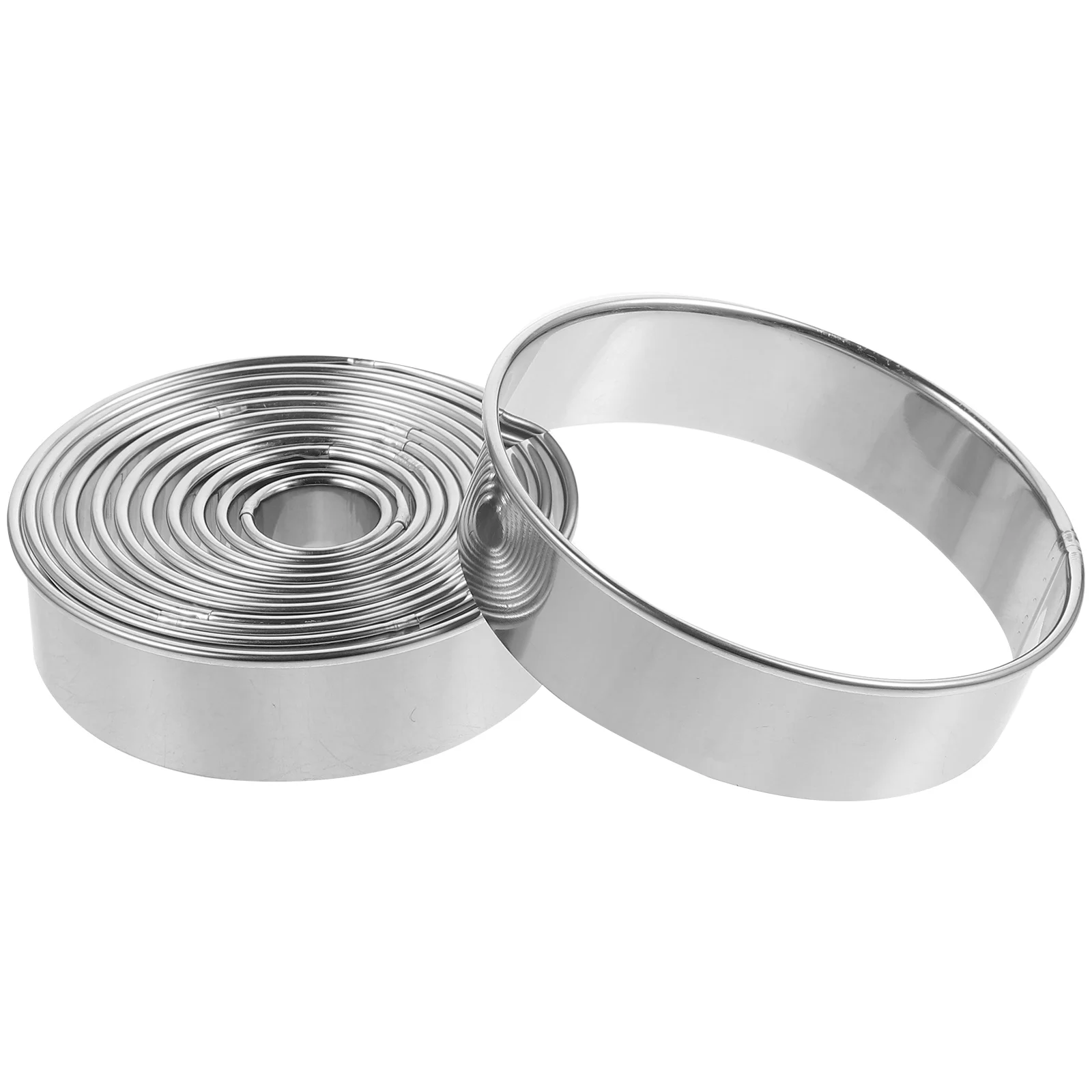 

12 Pcs Accessories Egg Tart Molds Kitchen Pizza Rings Stainless Steel Muffin Supplies