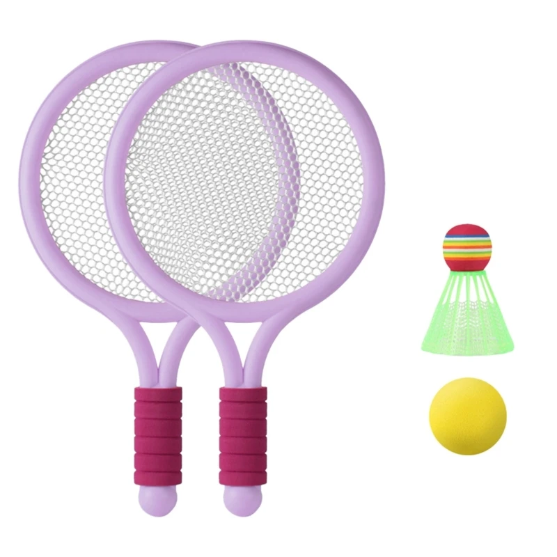 Kids Badminton Rackets Set Lightweight Children Tennis Badminton Toy Children Tennis Racquets with Balls for Family Game