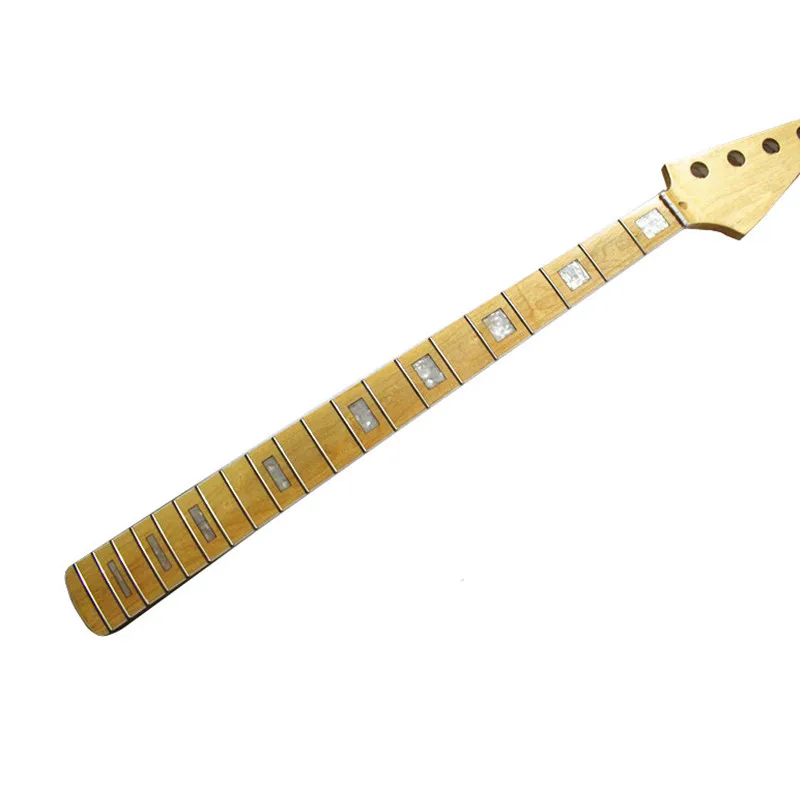 20 Bünde, 4 Saiten, Ahorn-E-Bass, Hals mit Ahorn-Griffbrett, Inlay-Block, glänzende Farbe, Gitarren-Zubehör-Teile