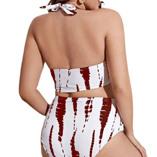 New Fashion Printed Sexy Push-up Belly-covering Loose Belly-supporting Pregnant Women's Split Swimsuit