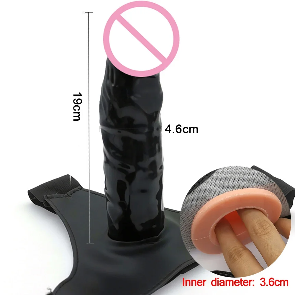 Sex Toys Men Strap On Dildo Panties Wearable Hollow Penis Lengthen Sleeve Strapon Dildo Pants Harness Belt Man For Woman Gay