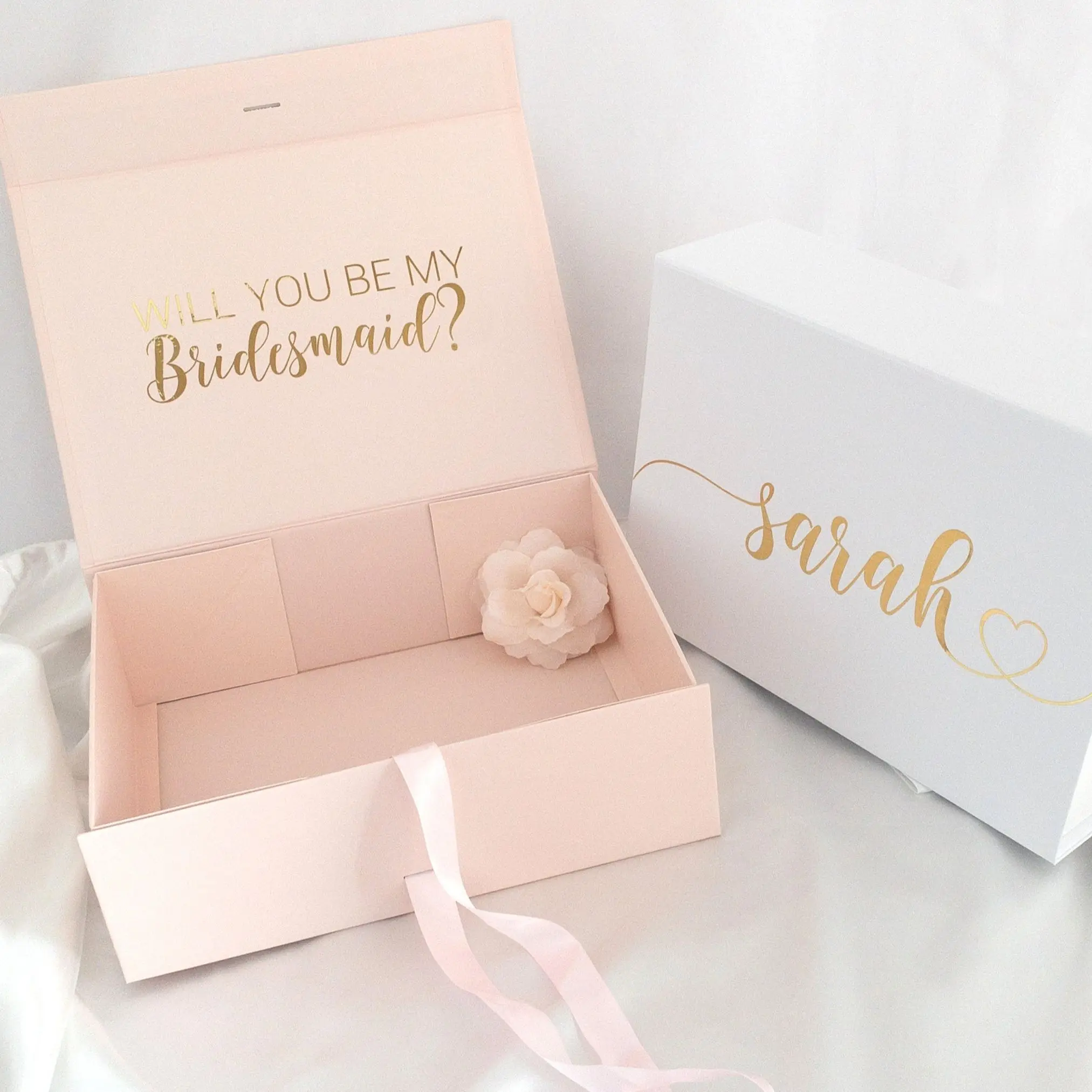 Personalized Bridesmaid Gift Box Maid of Honor Box Custom Wedding Gift