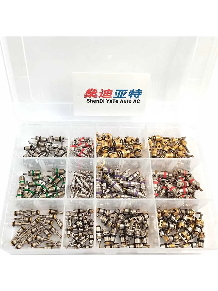 240PCS/set Air Conditioning Auto Service R12 R134A AC Schrader Valve Cores Remover Tool Kit Air Conditioning Auto Service CSV