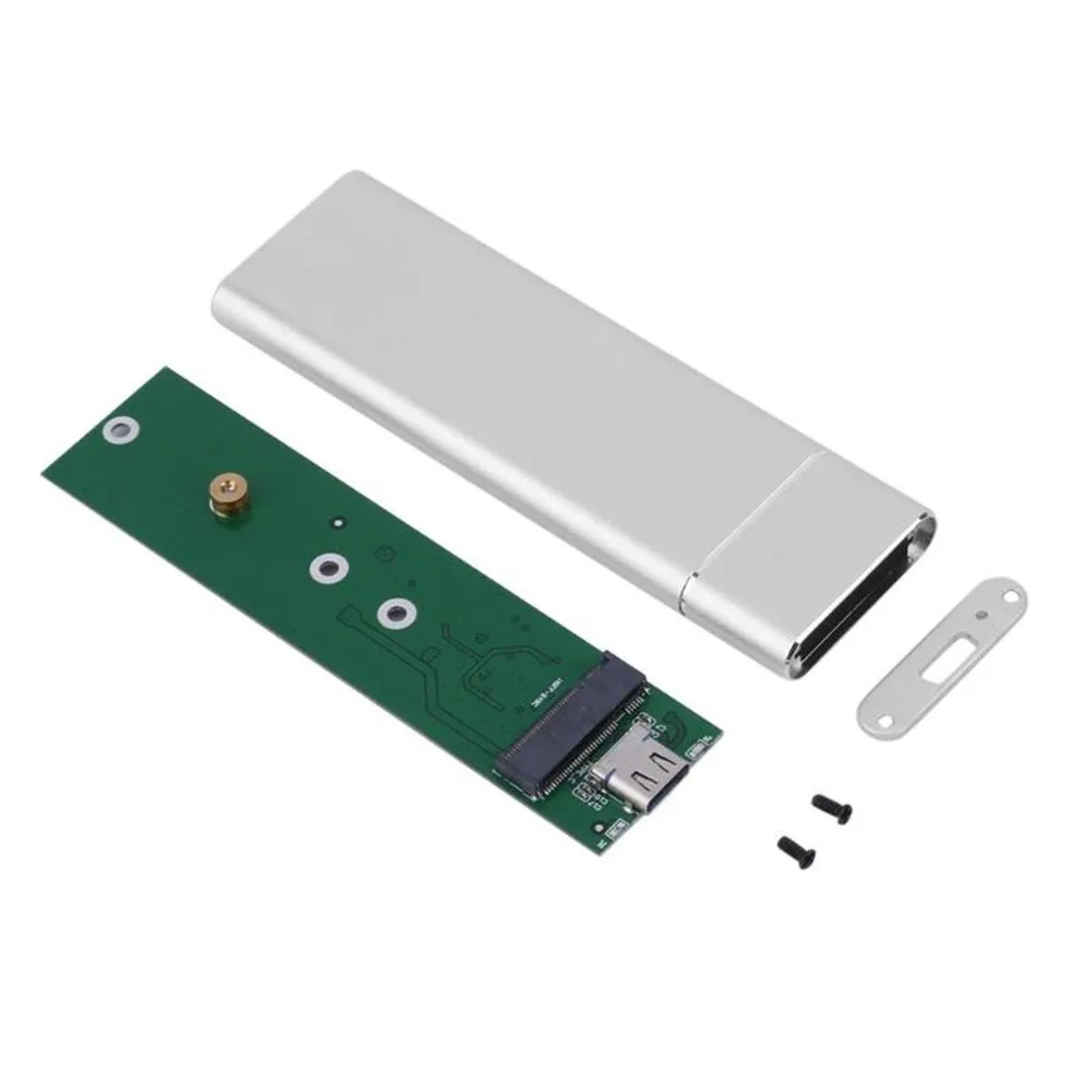 USB 3.1 C타입 SSD 모바일 하드 디스크 박스 어댑터 카드, m2-USB USB 3.1 C타입 외장 인클로저 케이스, 2230 2242 2260 2280
