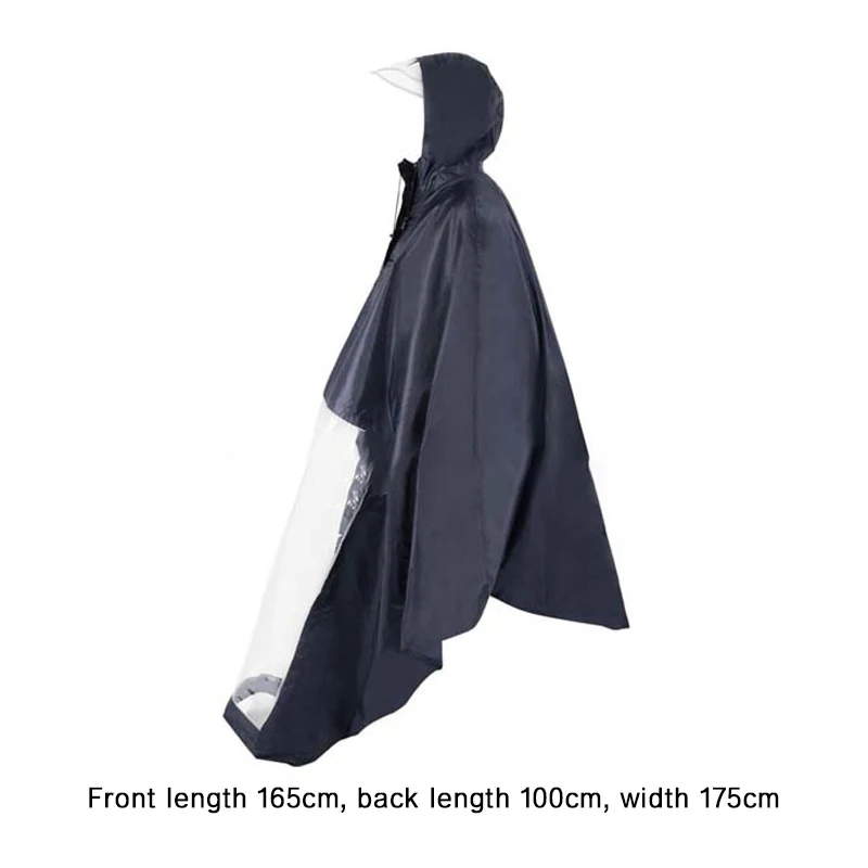 Raincoat Poncho Universal Elderly Mobility Scooter Waterproof Poncho Wheelchair Hooded Raincoat Rain Cover Electric Bike Cycling Ebike Rainwear
