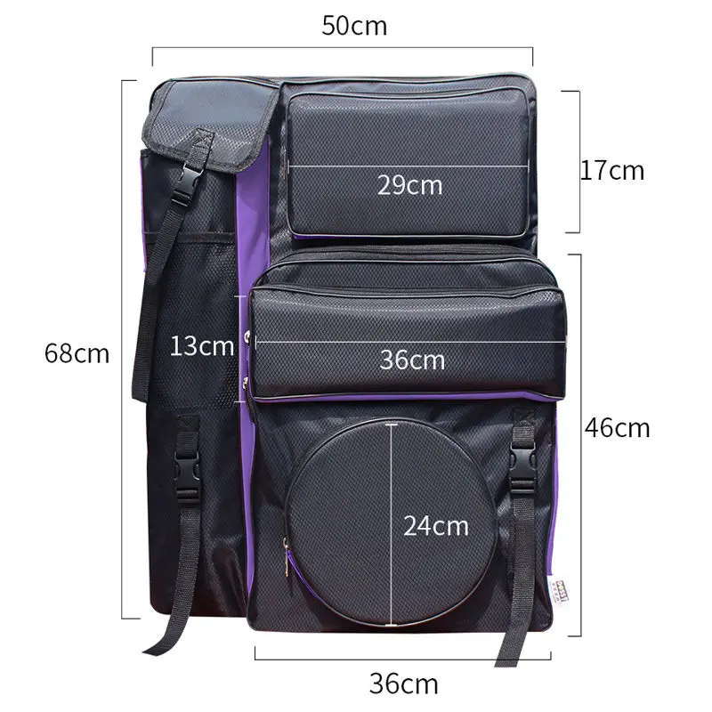 4K Multi-functional Waterproof Zipper Painting Bag Shoulder Thickening Large-capacity Art Student Special Painting Tool Bag