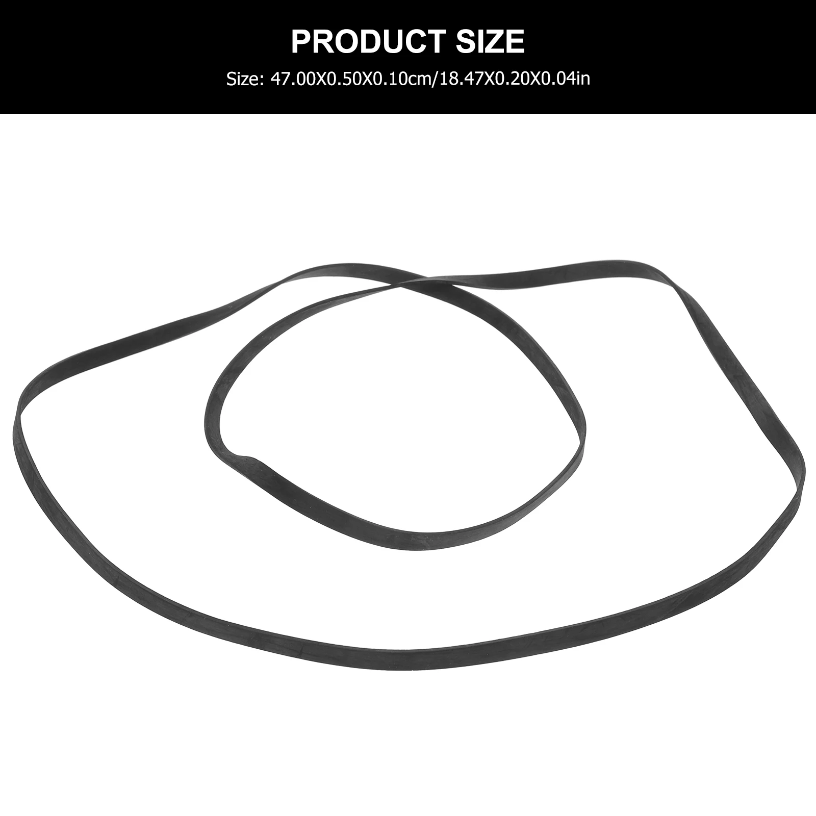 고무 턴테이블 벨트 201mm x 5mm 블랙 카세트 플레이어 벨트 교체 레코더 비닐 DJ 장비 액세서리