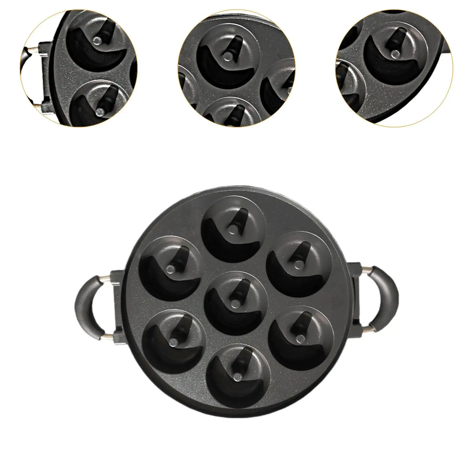 Donut Maker Pan Multipurpose Anti Scald Homemade Stovetop Baking Pan Donut Baking Pan for Snack Household Donut Party Tea Party