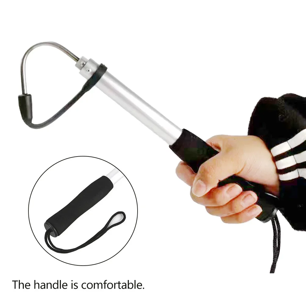 60/90/120CM Scalable Fish Grip with Barbs Fishing Gig Harpoon Metal Fishing Gaff Fork Hook for Outdoor Sea Boat Ice Fishing