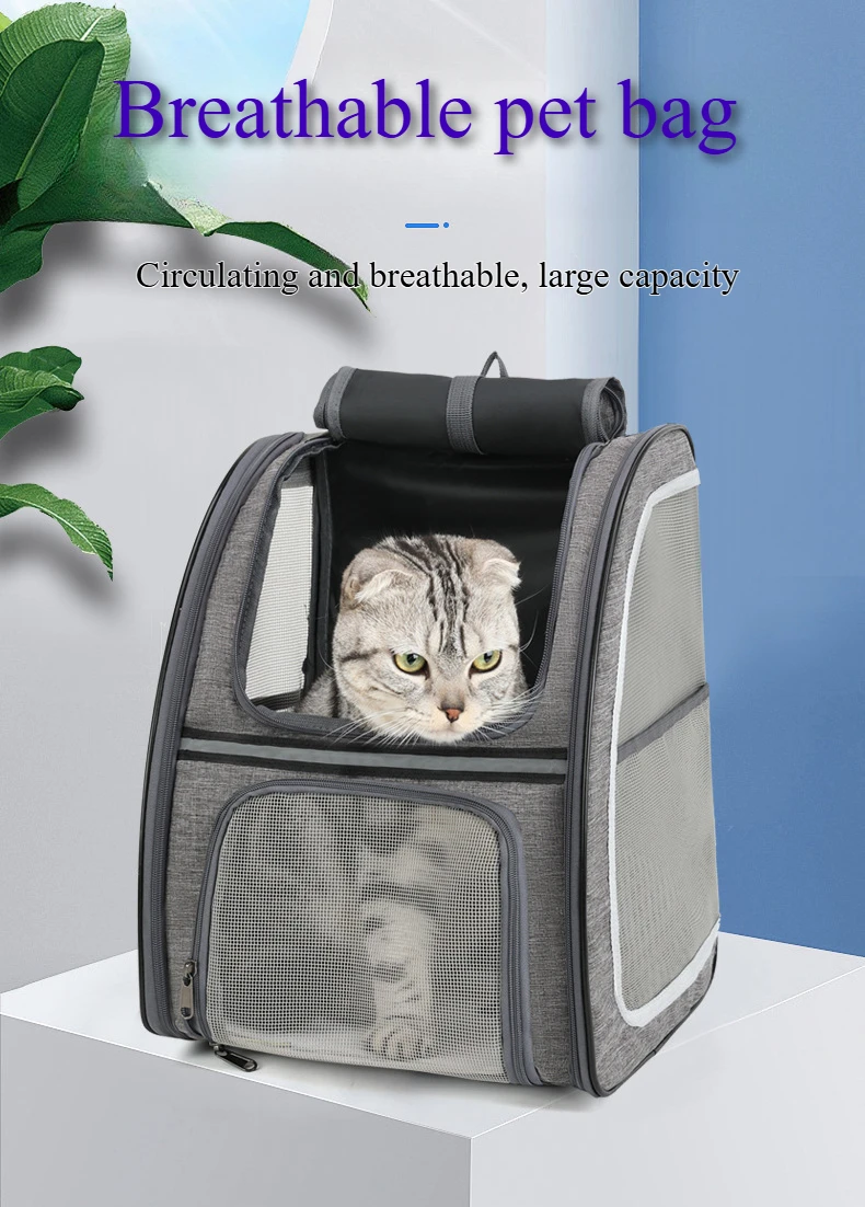 Pet bag aviation can bring folding cat bag breathable large capacity cat dog outdoor travel pet double shoulder