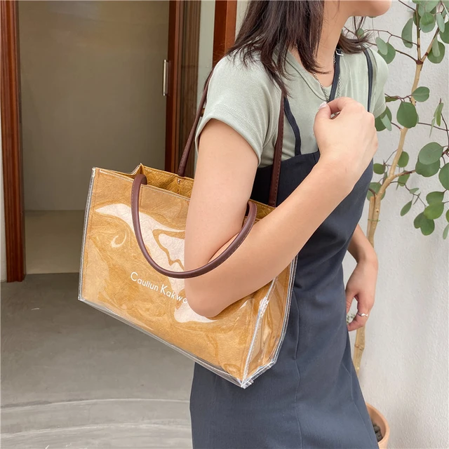 Tote Purses For Women Vintage Clear Tote Bag For Women Kraft