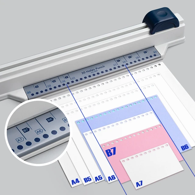 A4(30 Holes) B5(26 Holes) A5(20 Holes)Multi Hole Puncher Loose Leaf Hole  Punch Handmade Loose-leaf Paper Hole Puncher for Office - AliExpress