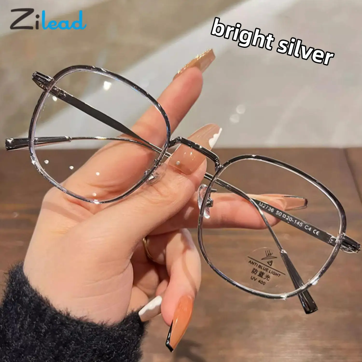 

Очки Zilead при близорукости для мужчин и женщин, аксессуар с защитой от синего света, в металлической оправе, для близорукости, от 0 до-6,0