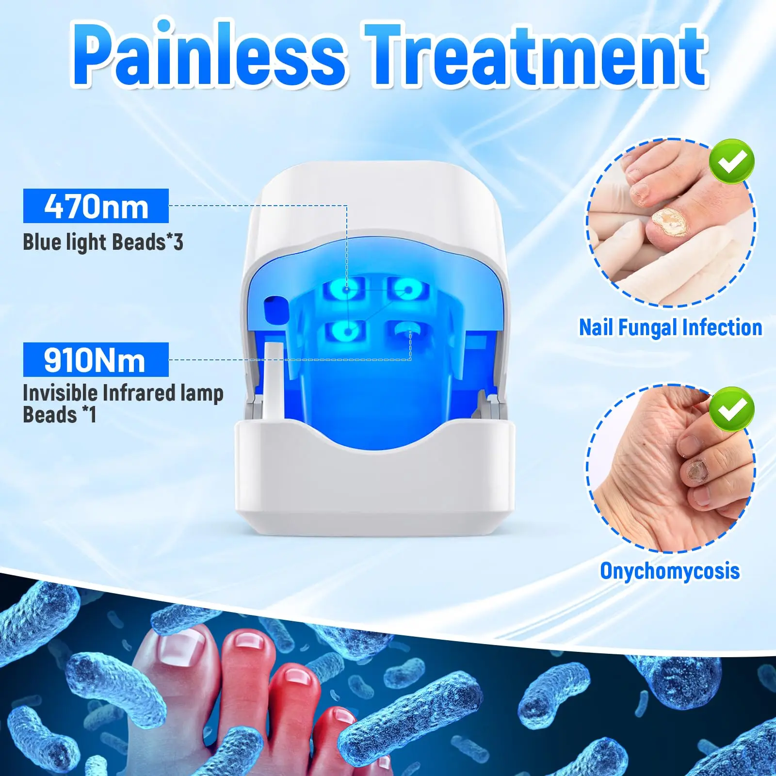 Nail Cleaner Laser Device Effective Serum Nail Correction Recover Oil Pain Reliever Softener Repair Foot Care