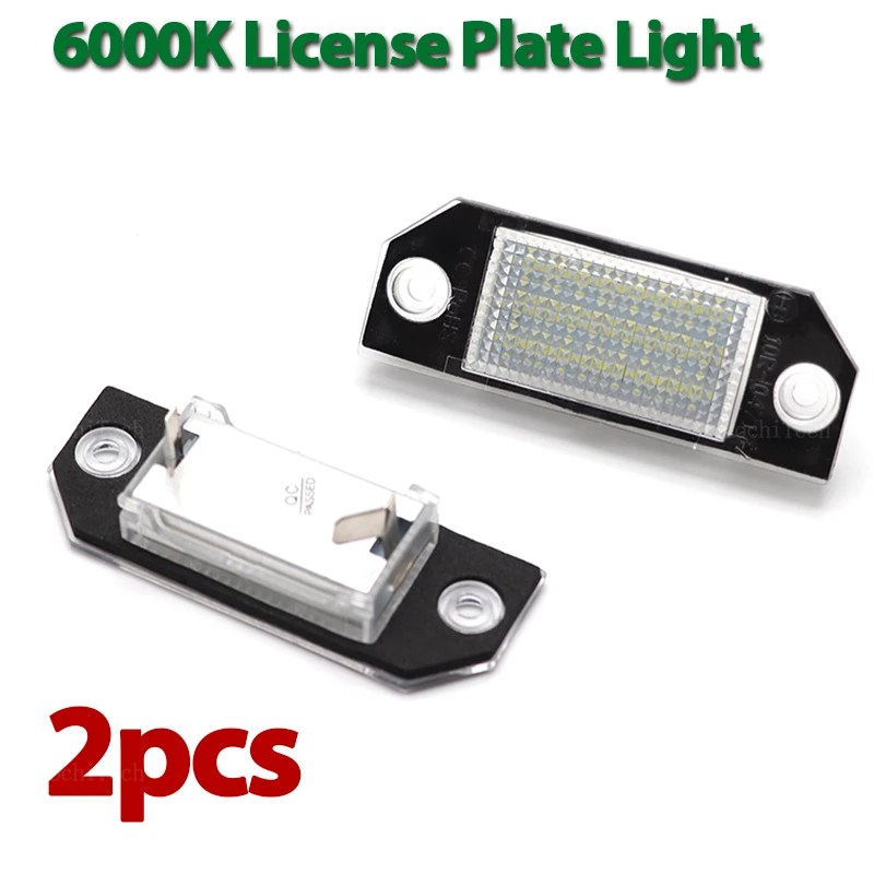 2X Auto Posteriore Led Smd Targa Lampada 6000K Per Ford Focus 2 Mk2 2003-2008 C-Max
