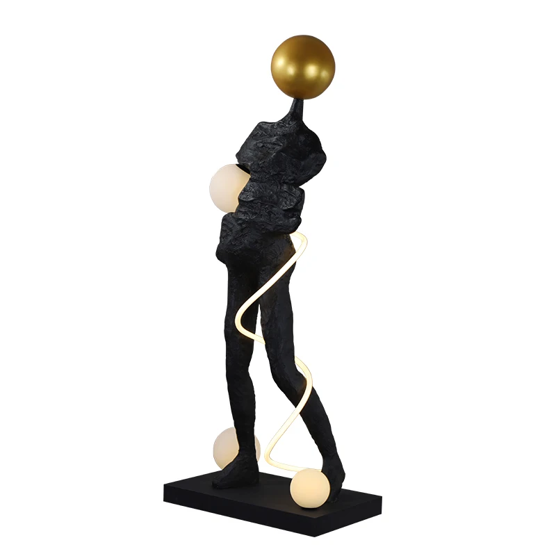 

Art Sculpture Humanoid Floor Lamp Creative Living Room Figure Resin Decorations Lamp