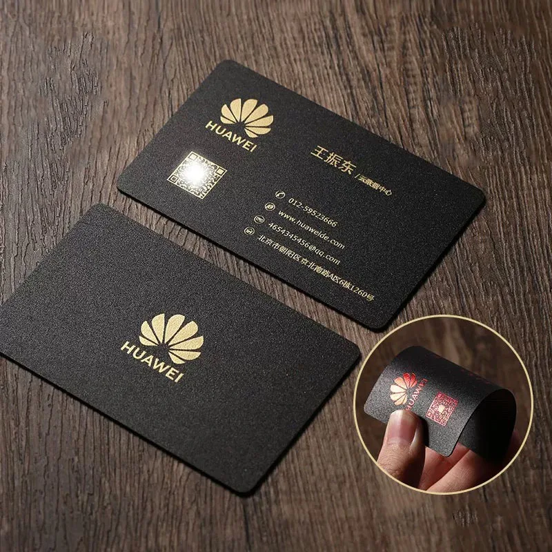 Business Cards PVC plastic waterproof frosted 100 rounded corners name free design matte