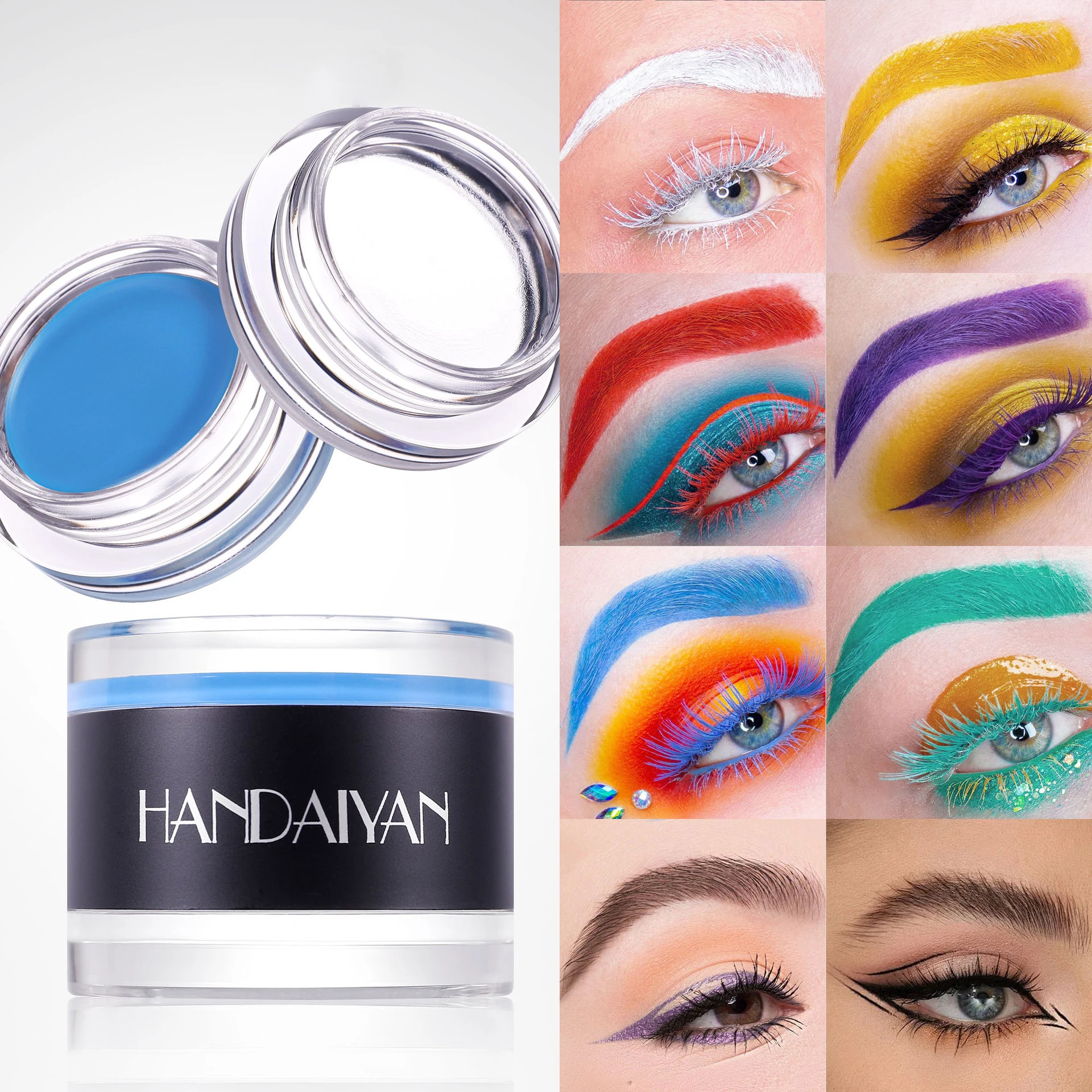 Halloween Waterproof Eyebrow Gel and Body Paint 2-in-1 Set — Long-lasting Halloween Makeup Eyebrow Makeup Set