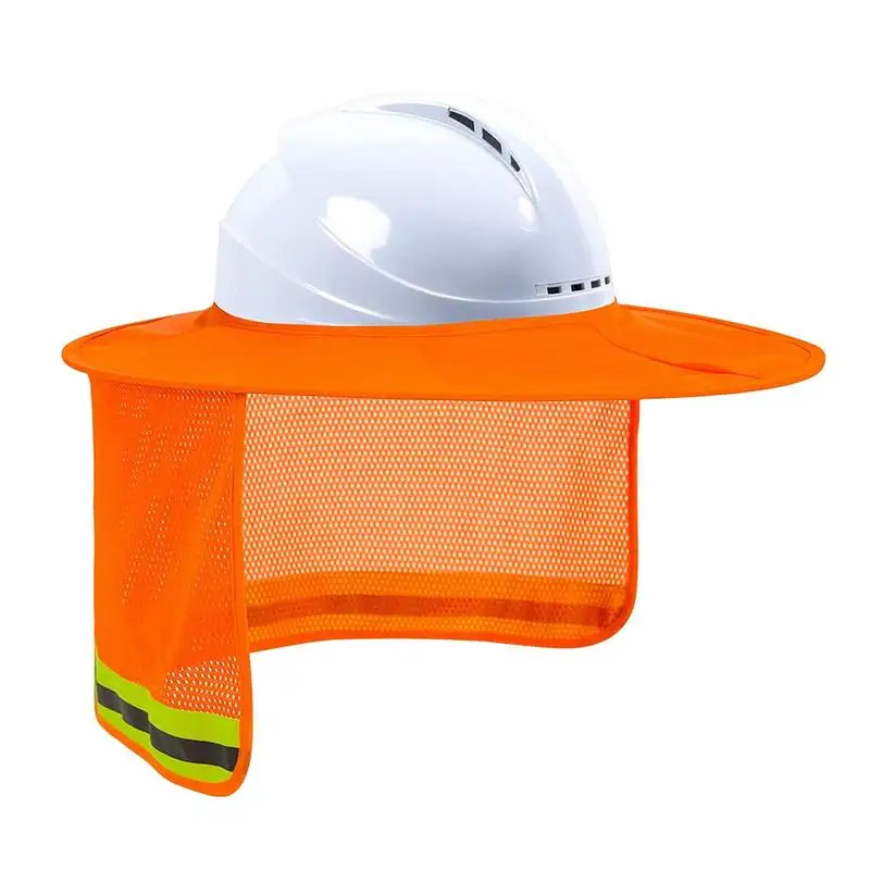 

Hard Hat Sun Shade Reflective Strip Full Brim Neck Visor Sunshade Breathable Foldable High Visibility Hard Hat Neck Sun Shield