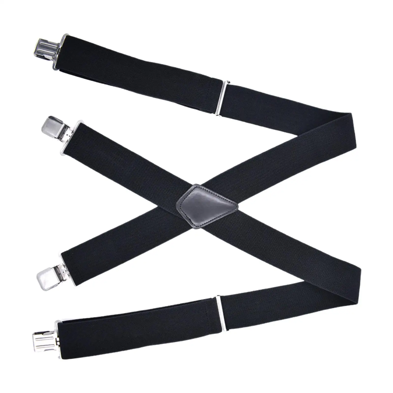 Casual Men Suspenders Elastic Straps Unisex Adults Heavy Duty Back Belt