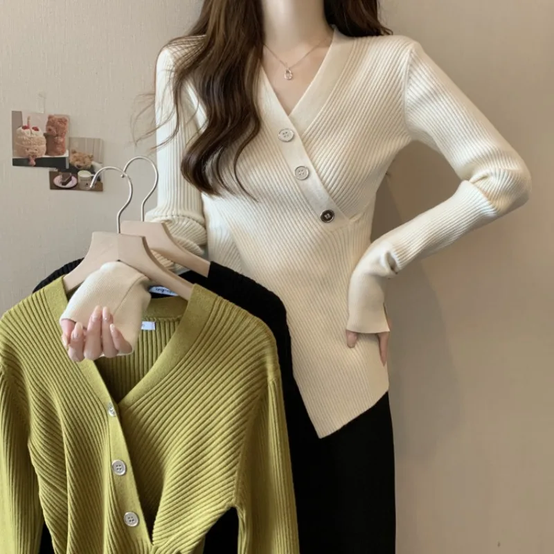 Women Long Sleeve Knit Pullover Sweater for Winter