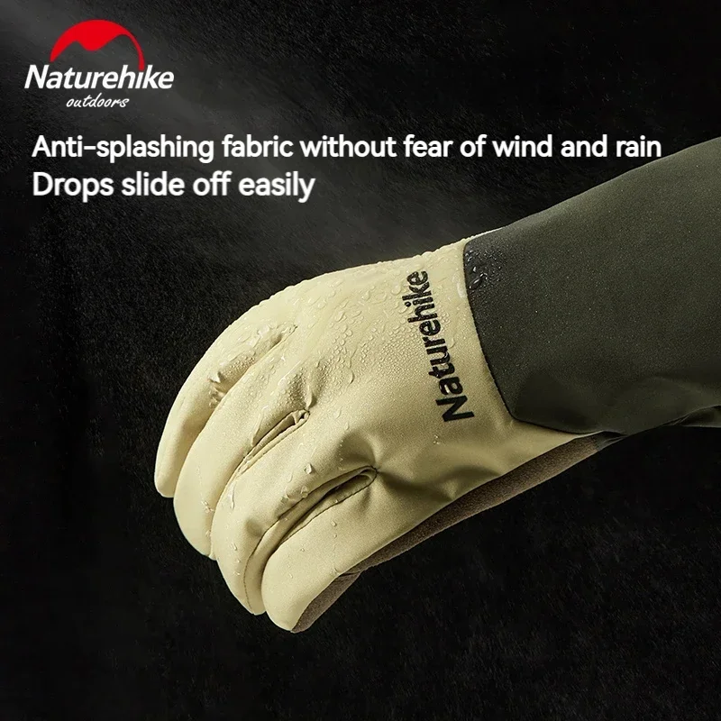 Naturehike Winter Gloves for Man Woman Camping Cycling Hiking Skiing Skating Thermal Supplies Waterproof Touch Screen Anti-slip