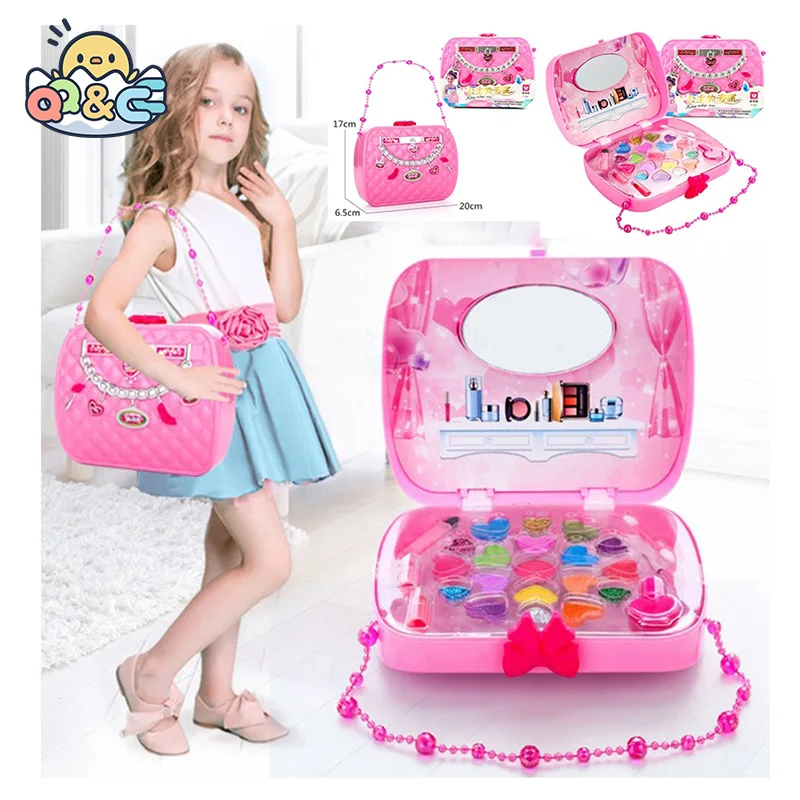 Kid Makeup Toys Cosmetic Princess Makeup Box Safe and Harmless Kit Eye Shadow Palette Toy for Girls Beauty Fashion Gifts