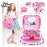 Kid Makeup Toys Cosmetic Princess Makeup Box Safe and Harmless Kit Eye Shadow Palette Toy Makeup for Girls Beauty Fashion Gifts 1