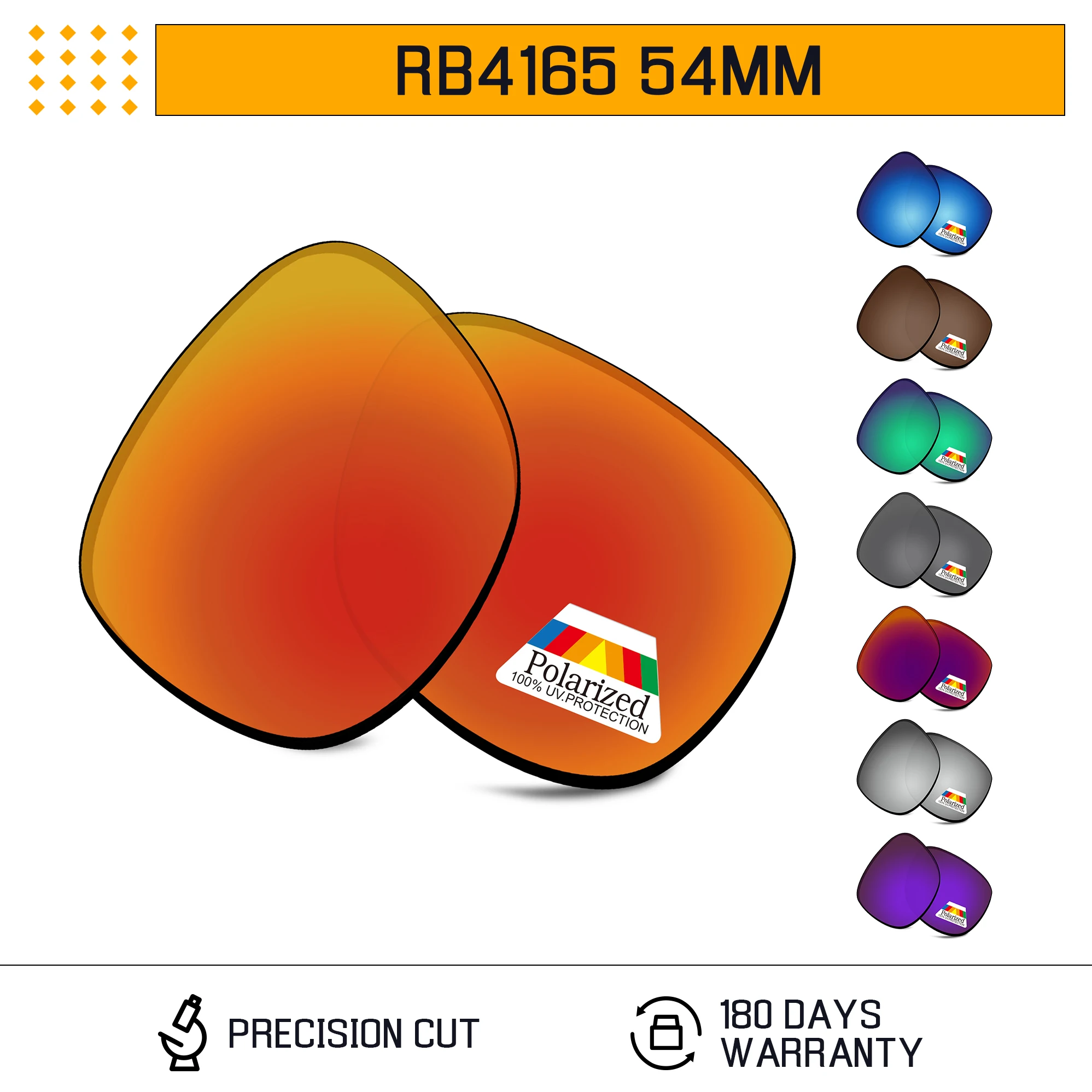 Bwake Polarized Replacement Lenses forRayBan Justin RB416554