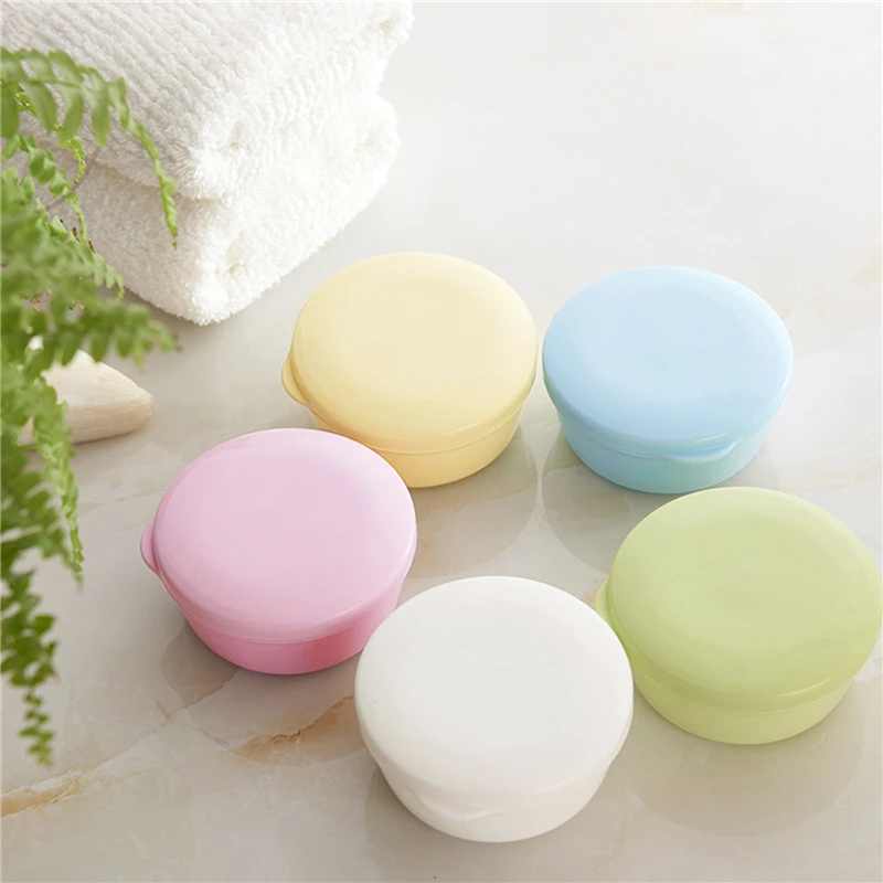 Portasapone Da Viaggio Bianco Con Coperchio, Contenitore Porta Sapone Portatile, Salvietta, Ideale Per Bagno E Camper