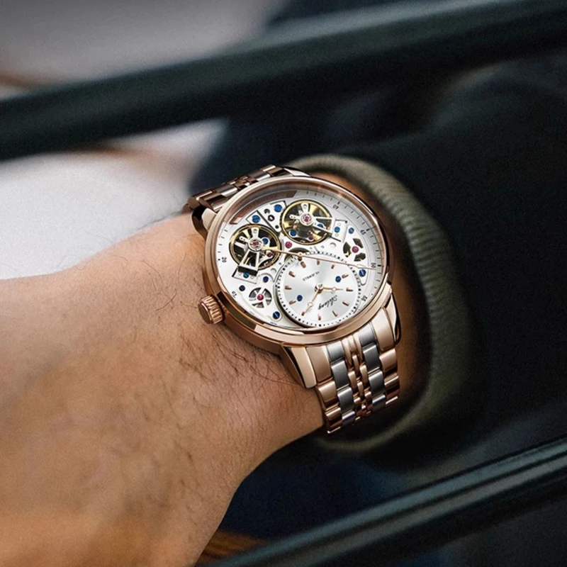 AILANG Marke Neue Luxus Doppel Tourbillon Mechanische Uhr Für Männer Edelstahl Wasserdicht Automatische Uhren Herren Relogio_voghion.com